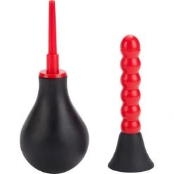 California Exotic Novelties Ribbed Anal Douche With Attachments Anal Sex Toys
