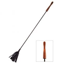 Rouge Group Ltd Rouge Leather Riding Crop With Wooden Handle