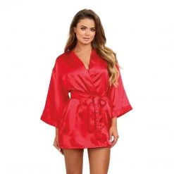 Dreamgirl International Satin Robe & Chemise Set Lingerie