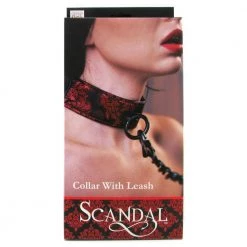 California Exotic Novelties Bondage Scandal Collar With Leash