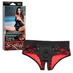 California Exotic Novelties Dildos Scandal Crotchless Pegging Panty Set