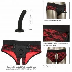 California Exotic Novelties Dildos Scandal Crotchless Pegging Panty Set