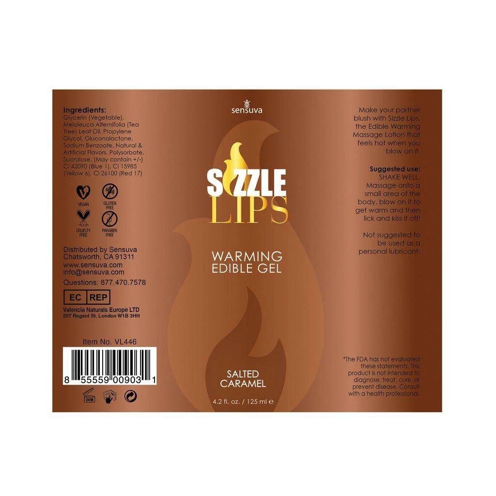 Sensuva Valencia Naturals Sensuva Sizzle Lips Edible Warming Gel 6 Sensuva Valencia Naturals Sensuva Sizzle Lips Edible Warming Gel