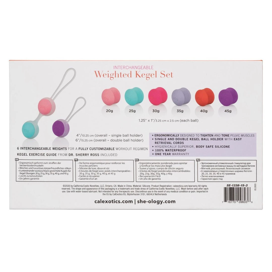 California Exotic Novelties She-Ology 6 Piece Kegel Set Ben Wa Balls 15 California Exotic Novelties She-Ology 6 Piece Kegel Set Ben Wa Balls