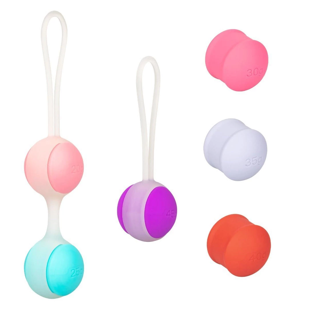 California Exotic Novelties She-Ology 6 Piece Kegel Set Ben Wa Balls 3 California Exotic Novelties She-Ology 6 Piece Kegel Set Ben Wa Balls