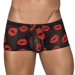 Comme Ci Comme Ca Sheer Lips Mini Short Men's Lingerie