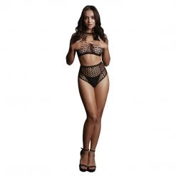 Shots America LLC Shots Le Desir Duo Net Key Hole Bra Set Lingerie