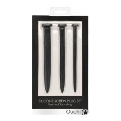 Shots America LLC Bondage Shots Ouch Urethral Sounding Silicone Rugged Nail Plug Set