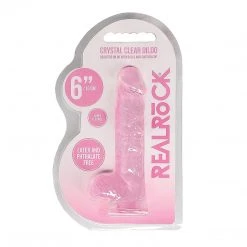 Shots America LLC Shots Realrock Realistic Crystal Clear Dildo With Balls