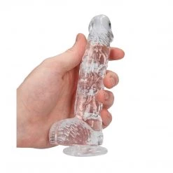 Shots America LLC Shots Realrock Realistic Crystal Clear Dildo With Balls