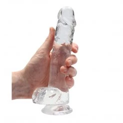 Shots America LLC Shots Realrock Realistic Crystal Clear Dildo With Balls