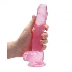 Shots America LLC Shots Realrock Realistic Crystal Clear Dildo With Balls