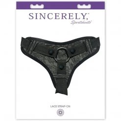 Sportsheets International Sincerely Black Lace Strap-On Harness