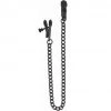 Bondage Spartacus Adjustable Broad Tip Nipple Clamps With Black Link Chain