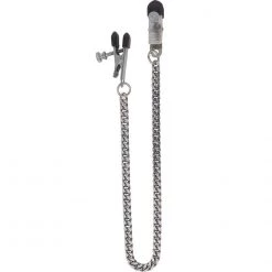 Spartacus Adjustable Broad Tip Nipple Clamps With Jewel Chain
