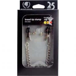 Bondage Spartacus Adjustable Broad Tip Nipple Clamps With Link Chain