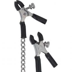 Bondage Spartacus Adjustable Micro Plier Nipple Clamps With Link Chain