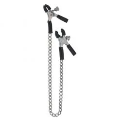 Bondage Spartacus Adjustable Micro Plier Nipple Clamps With Link Chain