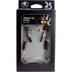 Bondage Spartacus Alligator Tip Nipple Clamps With Adjustable Link Chain