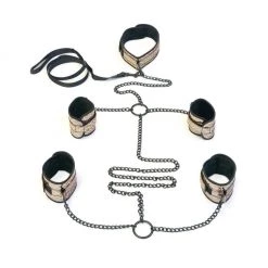 Spartacus Faux Leather Collar To Wrist & Ankle Restraints Bondage
