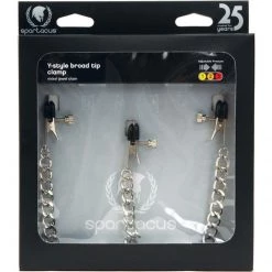 Spartacus Y-Style Broad Tip Nipple Clamps And Clit Clamp Bondage 7 Spartacus Y-Style Broad Tip Nipple Clamps And Clit Clamp Bondage