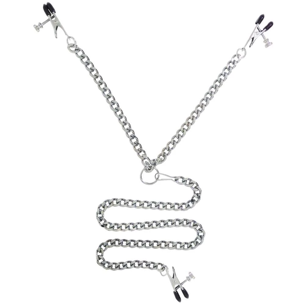 Spartacus Y-Style Broad Tip Nipple Clamps And Clit Clamp Bondage 3 Spartacus Y-Style Broad Tip Nipple Clamps And Clit Clamp Bondage