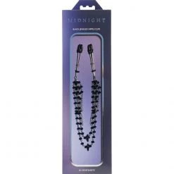 Sportsheets International Bondage Sportsheets Midnight Black Jeweled Nipple Clips
