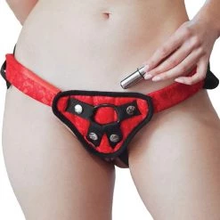 Sportsheets International Sportsheets Red Lace Corset Strap On Harness Dildos