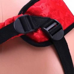 Sportsheets International Sportsheets Red Lace Corset Strap On Harness Dildos