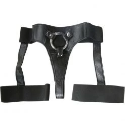 Xr LLC Strap U Bardot Elastic Strap-on Harness With Thigh Cuffs Dildos