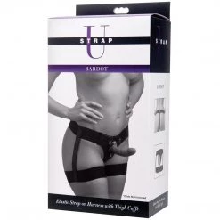 Xr LLC Strap U Bardot Elastic Strap-on Harness With Thigh Cuffs Dildos