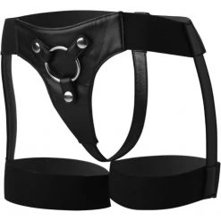 Xr LLC Strap U Bardot Elastic Strap-on Harness With Thigh Cuffs Dildos