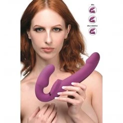 Xr LLC Strap U Evoke Vibrating Inflatable Strapless Strap-On Dildos