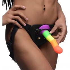 Xr LLC Strap U Proud Silicone Dildo With Harness
