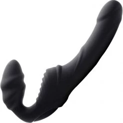 Xr LLC Dildos Strap U Slim Ribbed Vibrating Strapless Stap On