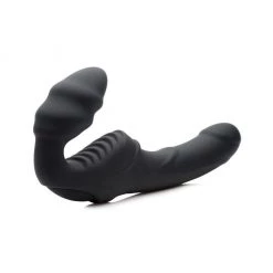 Xr LLC Dildos Strap U Slim Ribbed Vibrating Strapless Stap On
