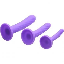 Xr LLC Dildos Strap U Strap On Dildo Set Of 3 - Purple