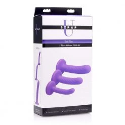 Xr LLC Dildos Strap U Strap On Dildo Set Of 3 - Purple