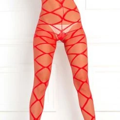 Rene Rofe Strapped Up Sheer Bodystocking Lingerie