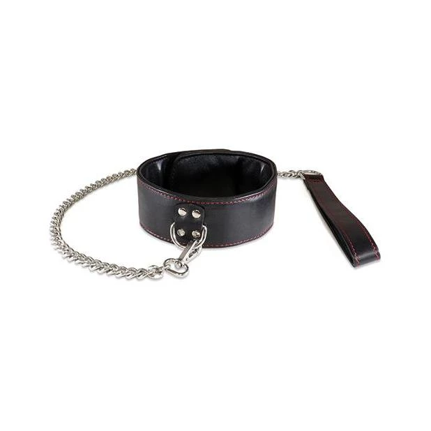 Sultra Leather Sultra Lambskin Leather Collar With Chain 3 Sultra Leather Sultra Lambskin Leather Collar With Chain