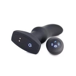 Xr LLC Anal Sex Toys Swell 10X Inflatable & Vibrating Curved Silicone Anal Plug