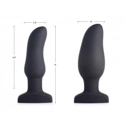 Xr LLC Anal Sex Toys Swell 10X Inflatable & Vibrating Curved Silicone Anal Plug