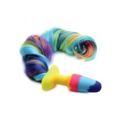 Xr LLC Anal Sex Toys Tailz Rainbow Unicorn Tail Anal Plug