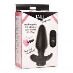 Xr LLC Tailz Snap On Interchangeable Vibrating Silicone Anal Plug