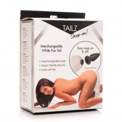 Xr LLC Anal Sex Toys Tailz Snap On Interchangeable White Fox Tail