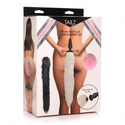 Xr LLC Anal Sex Toys Tailz Snap On Silicone Anal Plug With Interchangeable Tails