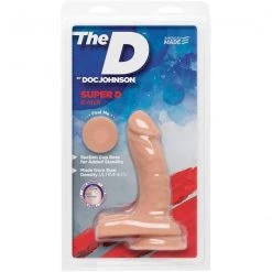 Doc Johnson Dildos The D Super D ULTRASKYN Dual Density 6 Inch Dildo