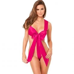 Rene Rofe Unwrap Me Satin Bow Teddy