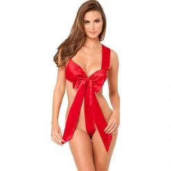 Rene Rofe Unwrap Me Satin Bow Teddy
