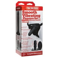 Doc Johnson Dildos Vac-u-lock Smooth Remote Vibrating Pleasure Set